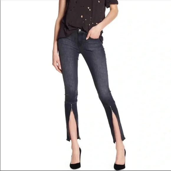 Jbrand Alana high rise skinny crop front zip denim - Picture 2 of 13